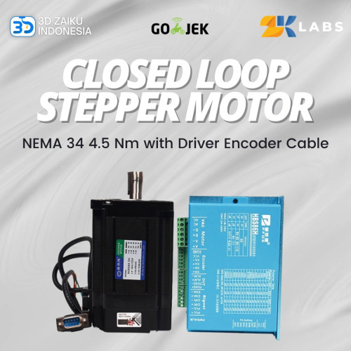 Closed Loop Stepper Motor NEMA 34 4.5 Nm with Driver Encoder Cable