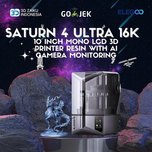 ELEGOO Saturn 4 Ultra 16K 10 inch Mono LCD MSLA 3D Printer Resin with Ai Camera Monitoring