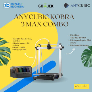 Anycubic Kobra 3 MAX Combo Autoleveling Multi Color 3D Printer with Flow Compensation 