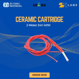 3D Printer Ceramic Cartridge Heater 2 Meter 24V 40W