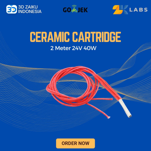 3D Printer Ceramic Cartridge Heater 2 Meter 24V 40W