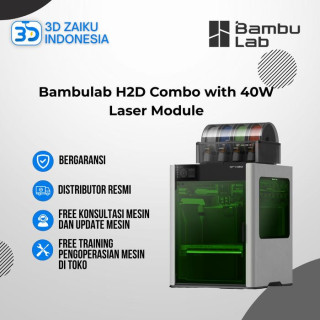Bambulab H2D Combo with Laser Module Dual Nozzle AMS 2 Pro Multi Color Closed Loop Motor and Heated Chamber - H2D Combo with 10W Laser Module
