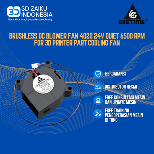 GDSTime Brushless DC Blower Fan 4020 24V Quiet 6500 RPM for 3D Printer Part Cooling Fan