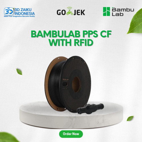 Bambulab PPS CF Carbon Fiber Flame Retardant Chemical and High Heat Resistance 3D Printer Filament with RFID