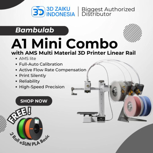 Bambulab A1 Mini Combo with AMS Multi Material 3D Printer Linear Rail