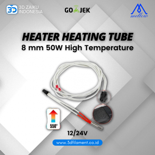 Mellow 3D Printer Heater Heating Tube 18 mm 50W High Temperature - 12V