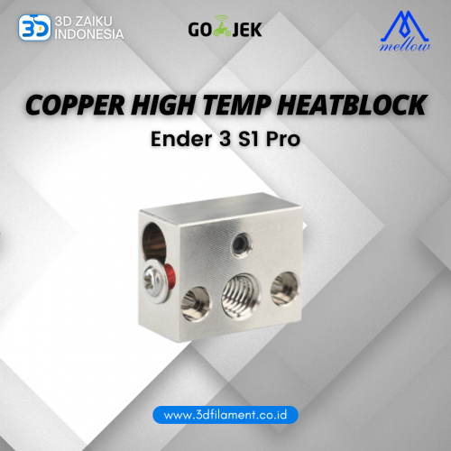 Mellow Creality Ender 3 S1 Pro Copper High Temp Heatblock Heater Block