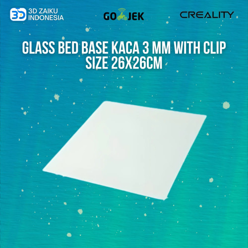 Glass Bed Base Kaca 3 mm with Clip size 26x26cm Glass Bed Base Kaca 3 mm with Clip size 26x26cm