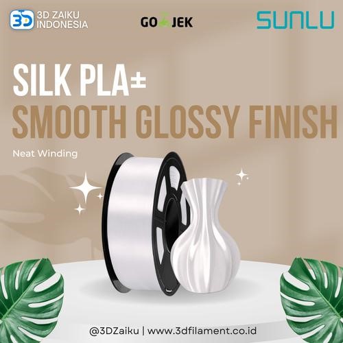 SUNLU 3D Printer Filament Silk PLA+ Smooth Glossy Finish Neat Winding 