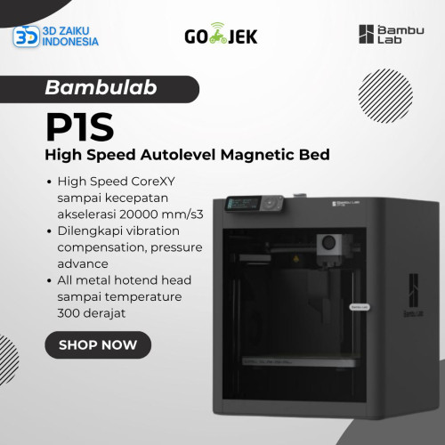 Bambulab P1S CoreXY Full 3D Printer High Speed Autolevel Magnetic Bed - Refurbished by Bambulab