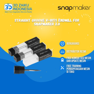 Original Snapmaker Straight Groove V-bits Endmill for Snapmaker 2.0 - Isi 3 Pcs
