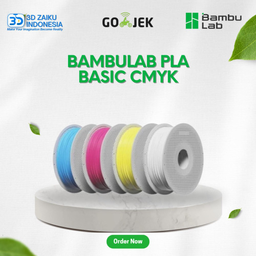 Bambulab PLA Basic CMYK Bundle 3D Printer Filament Smooth Surface 1 KG with RFID