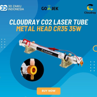Cloudray CO2 Laser Tube Metal Head CR35 35W Tabung Laser 