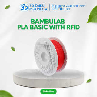 Bambulab PLA Basic 3D Printer Filament Smooth Surface 1 KG with RFID
