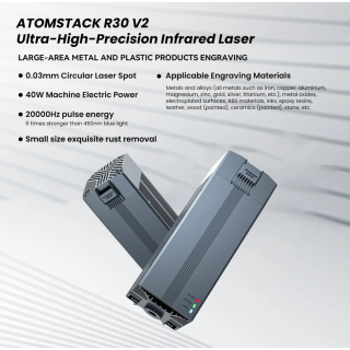 Original Atomstack R30 V2 Upgraded IR 40W Laser Module 1064nm Laser for Engraving Metal and Plastic