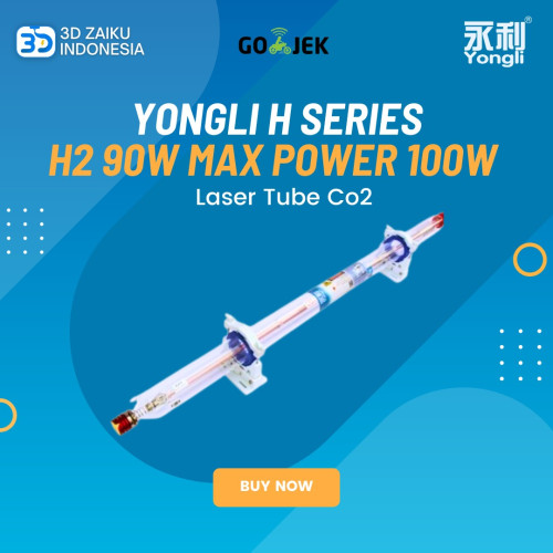 Original Yongli CO2 Laser Tube H2 90W MAX Power 100W