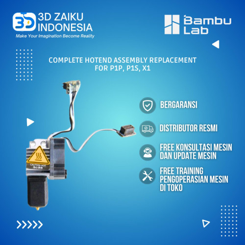 Bambulab P1S P1P Stainless Steel Complete Hotend Assembly with Nozzle Bambulab P1S P1P Stainless Steel Complete Hotend Assembly with Nozzle