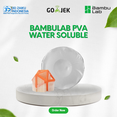 Bambulab PVA Water Soluble 3D Filament for 3D Printer Support Clean Smooth Support Surface