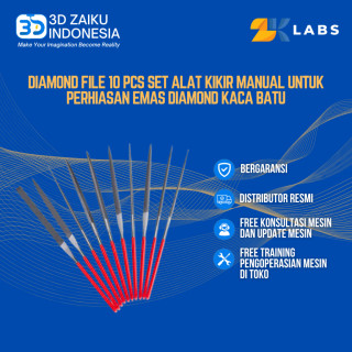 ZKLabs Diamond File 10 Pcs Set Alat Kikir Manual untuk Perhiasan Emas Diamond Kaca Batu