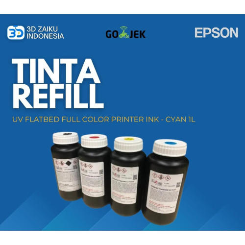 ZKLabs Tinta Refill 1 Liter UV LED Flatbed Full Color Printer Ink - NEW MODEL HARD