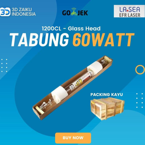 Tabung Laser CO2 60 Watt 60W Merek EFR dengan Garansi - Glass Head - Clearance Stock Tabung Laser CO2 60 Watt 60W Merek EFR dengan Garansi - Glass Head - Clearance Stock