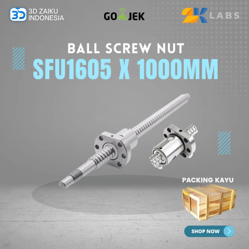 ZKLabs CNC Ball Screw SFU1605 with Ball Screw Nut 1000 mm Length
