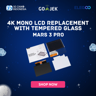 Original ELEGOO Mars 3 Pro 4K Mono LCD Replacement with Tempered Glass