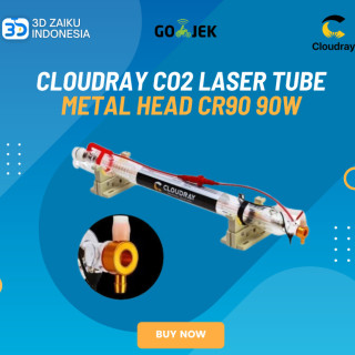 Cloudray CO2 Laser Tube Metal Head CR90 90W Tabung Laser